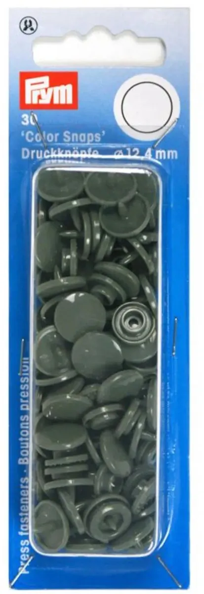 Prym Drukknoop ColorSnaps 12,4mm Donkergrijs - 30 Stuks