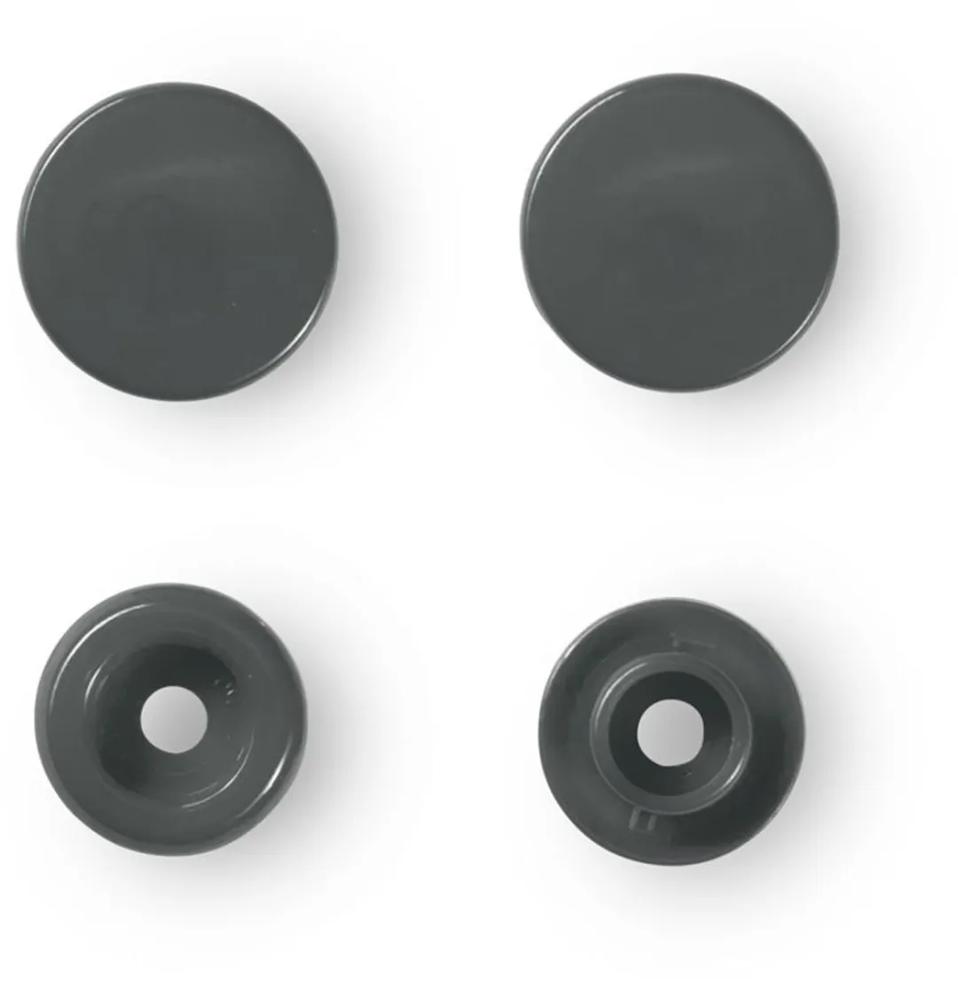 Prym Drukknoop ColorSnaps 12,4mm Donkergrijs - 30 Stuks