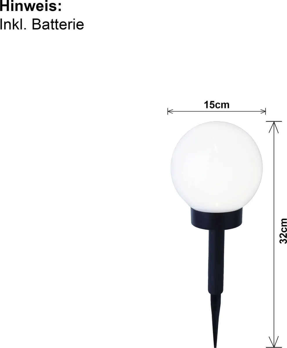 Star Trading Zonne-energie Tuinlamp 15x32cm - Helder glas