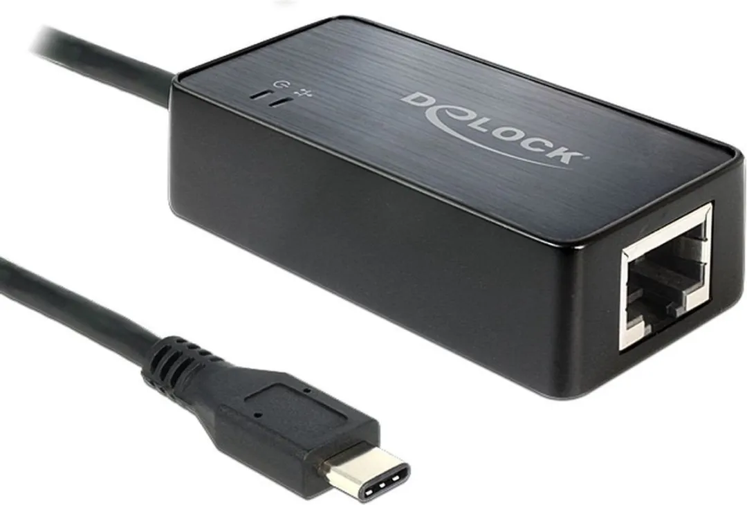 Delock USB-C naar RJ45 Gigabit LAN Adapter - USB3.0 CAT6 - 0,25m - Zwart - afbeelding 4 van 4