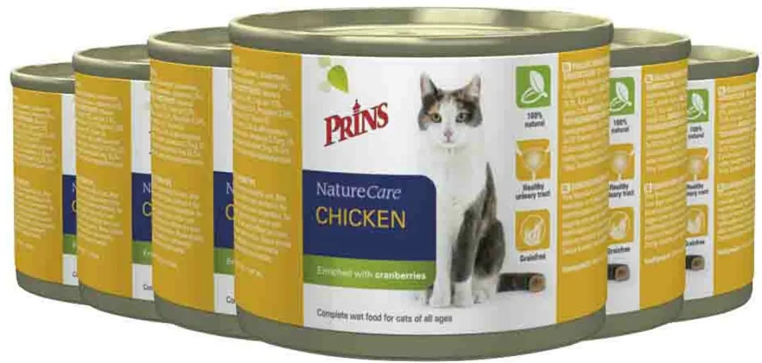 Prins NatureCare Kat Voer Kip 6x200g - afbeelding 6 van 6