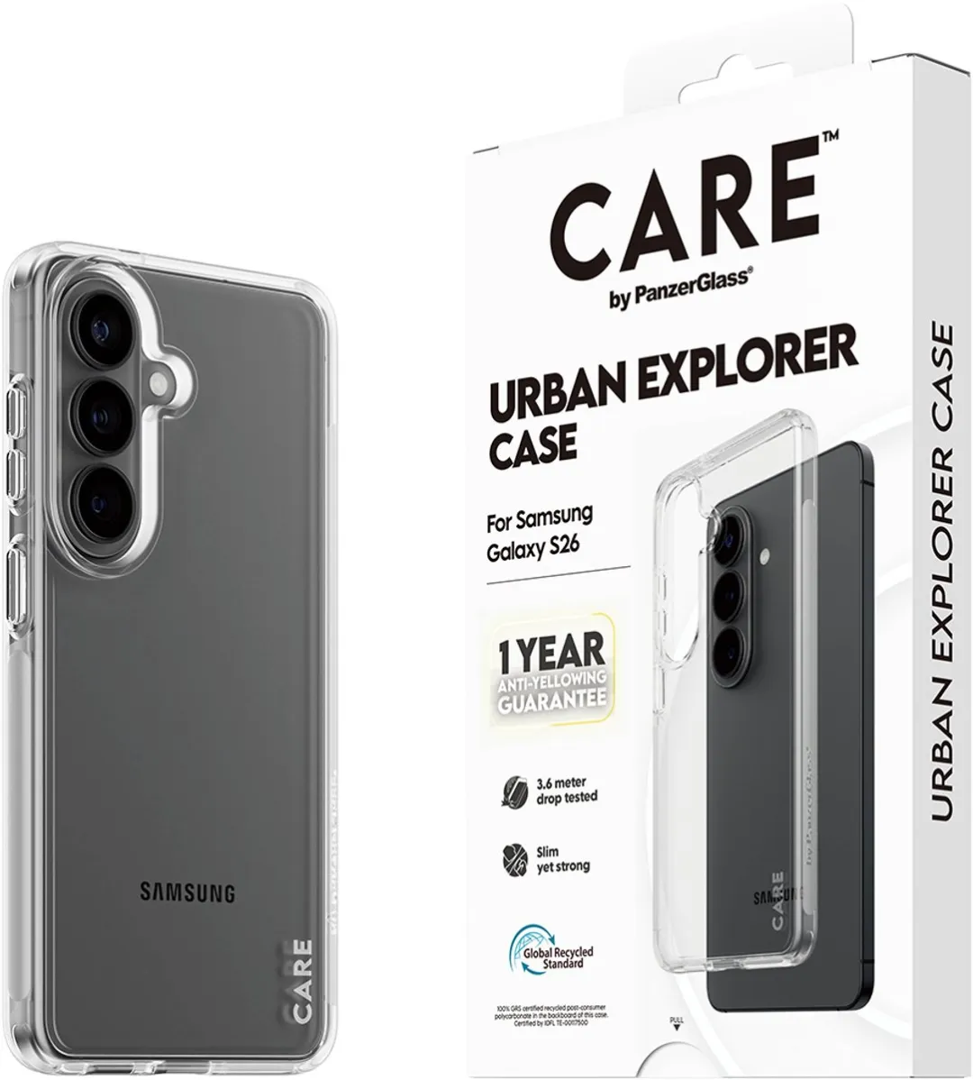 PanzerGlass CARE Urban Explorer Hoesje Transparant - Samsung Galaxy S26