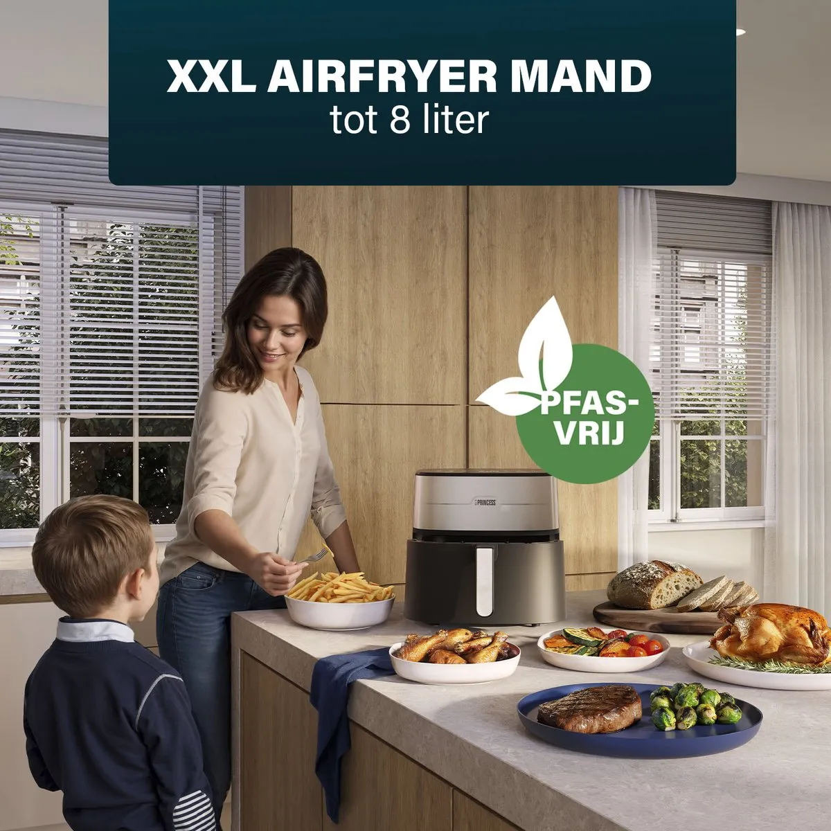 Princess 182280 Digitale Airfryer 8L - 2000W - Zwart - afbeelding 6 van 6