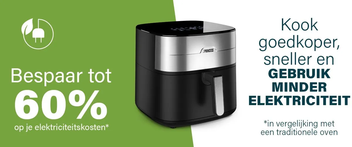 Princess 182280 Digitale Airfryer 8L - 2000W - Zwart