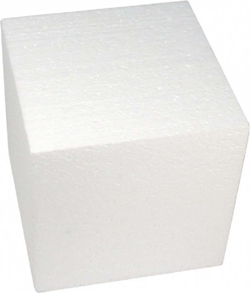Rayher Piepschuim Kubus Wit 20x20cm