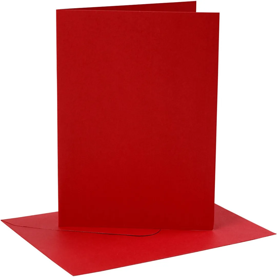 Creativ Company Kaarten & Enveloppen 12x17cm Rood