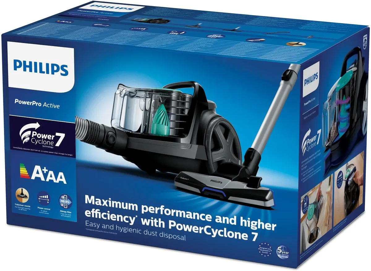 Philips 5000 Series FC9550/09 Stofzuiger - 900W - 1,5L - Zwart
