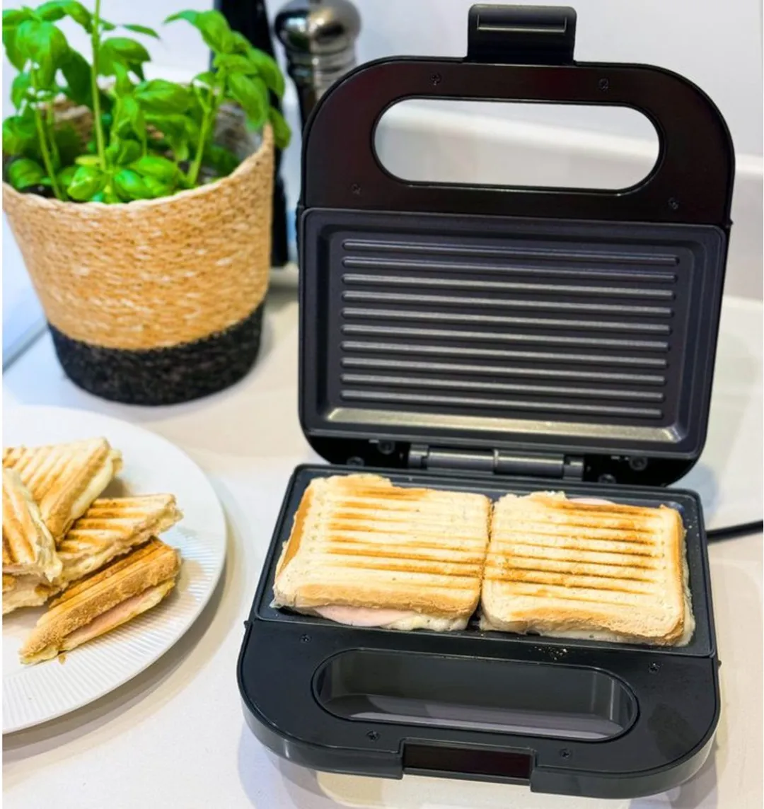 Blaupunkt SMS501 Broodrooster-Grill 750W - 2 Sandwiches - Zilver