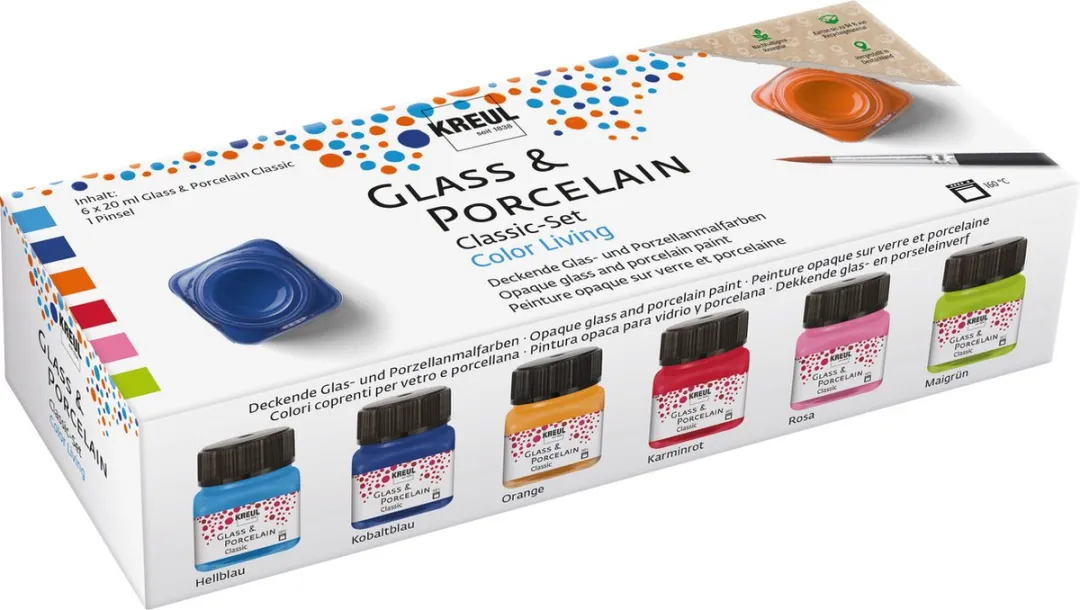 Kreul Glas- en Porseleinverf Set 6x20ml