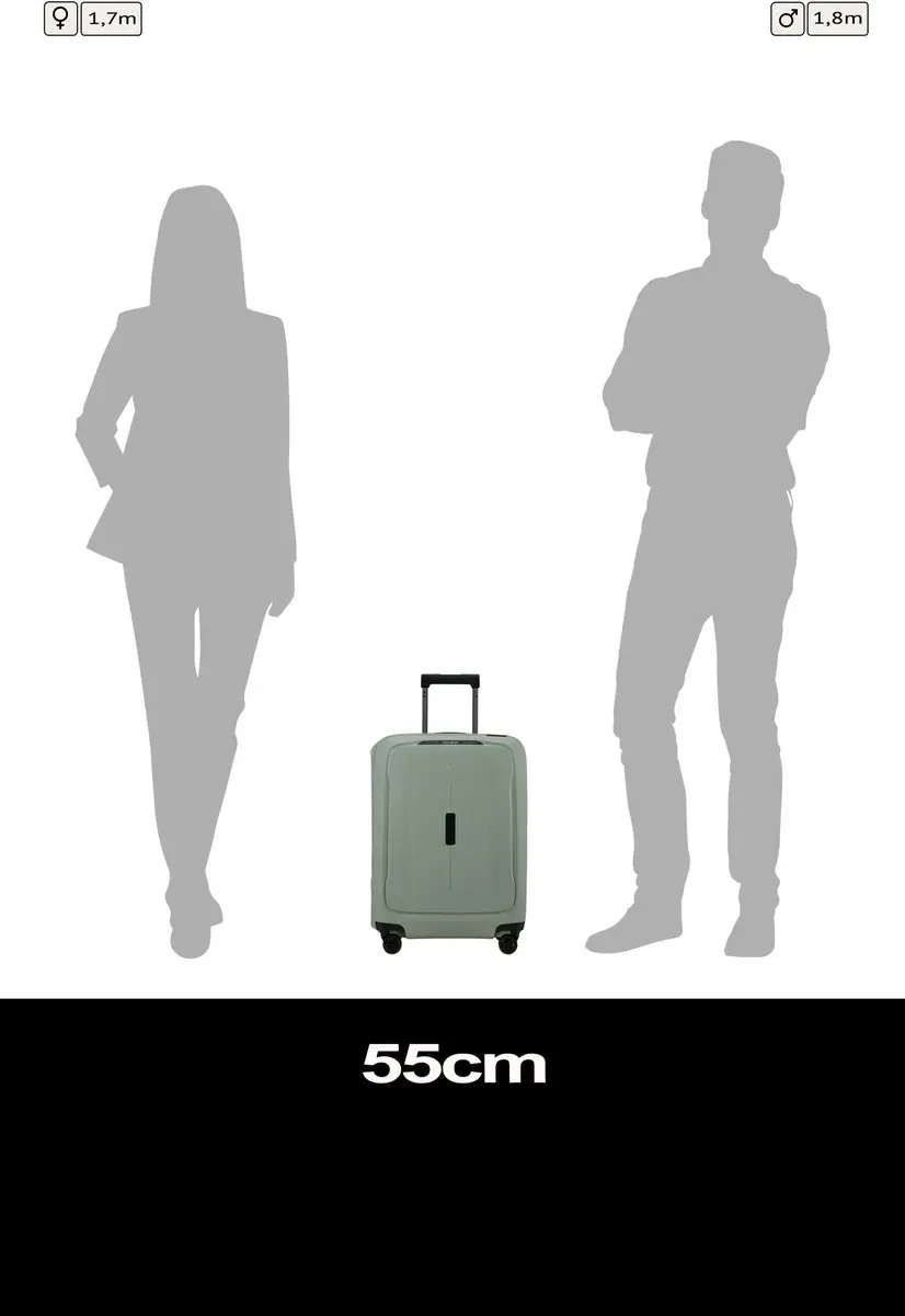 Samsonite Essens Spinner 55/20 Koffer - 39L - Sage - afbeelding 3 van 6