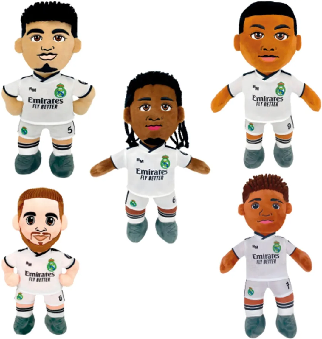 Topknuffels Kylian Mbappé Real Madrid Pluche Pop 28cm - Multi