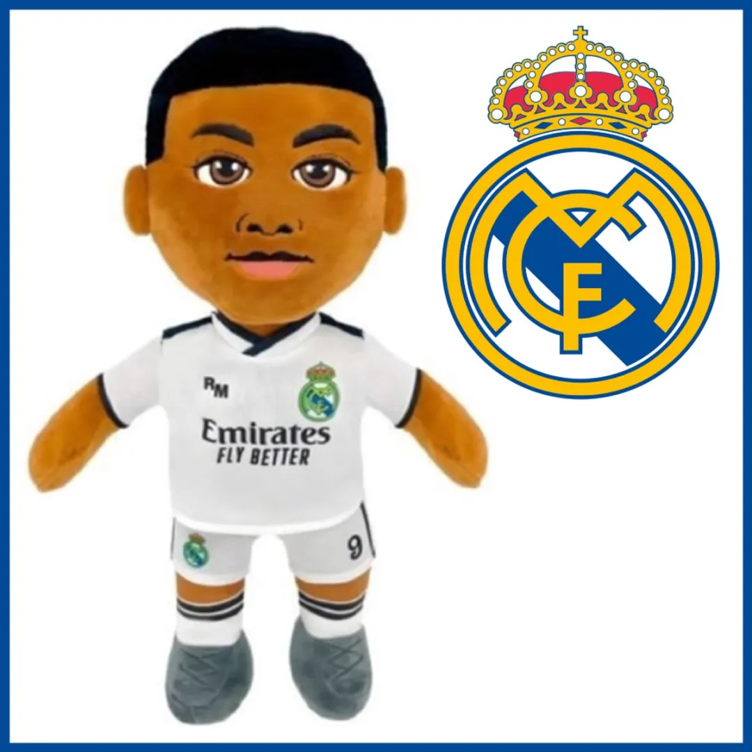 Topknuffels Kylian Mbappé Real Madrid Pluche Pop 28cm - Multi