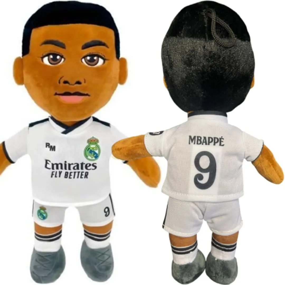 Topknuffels Kylian Mbappé Real Madrid Pluche Pop 28cm - Multi