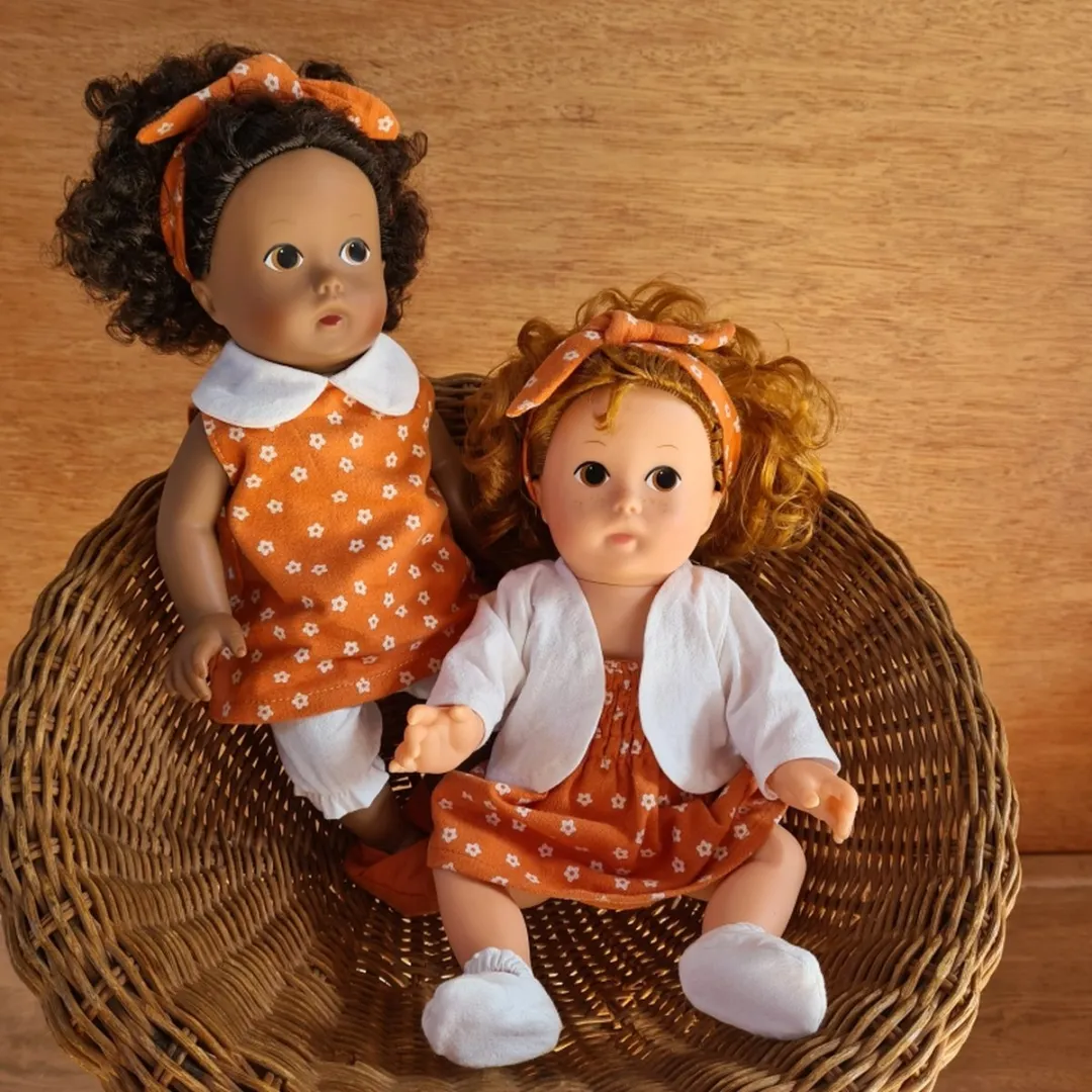 Egmont Toys Vintage Babypop Emily ET700068 - 32cm - Wit/Oranje