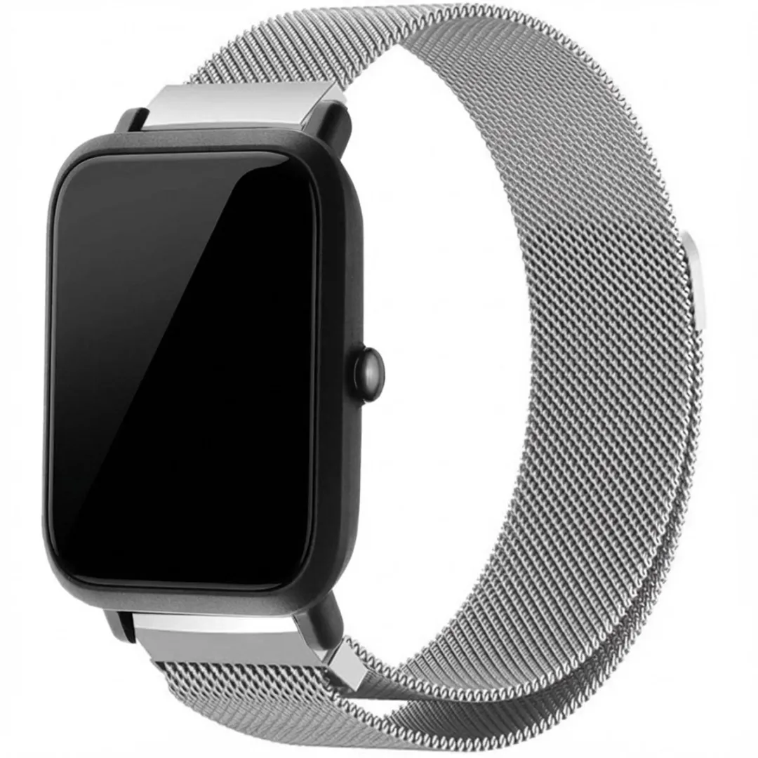 Imoshion Milanees Watchband Zilver - Amazfit GTS/BIP