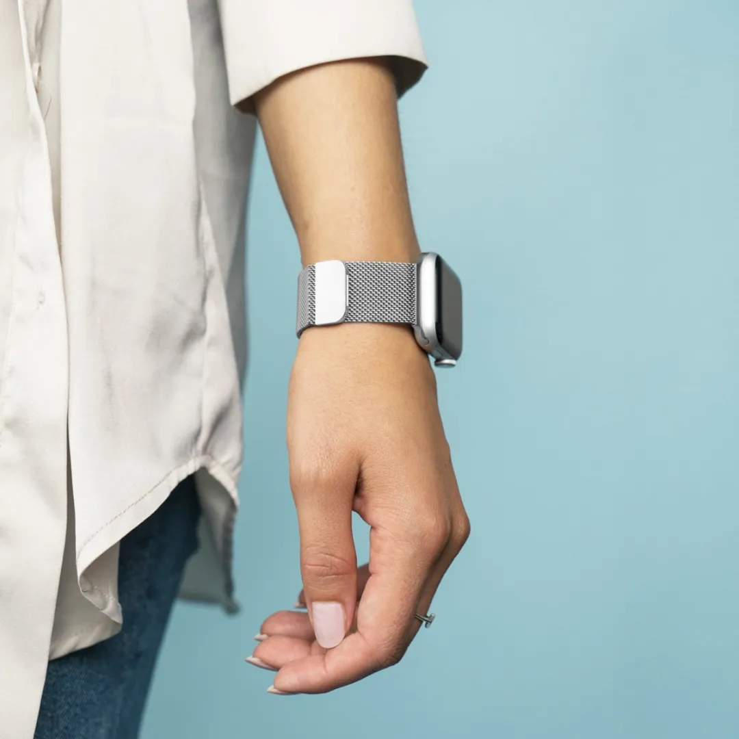 Imoshion Milanees Watchband Zilver - Amazfit GTS/BIP
