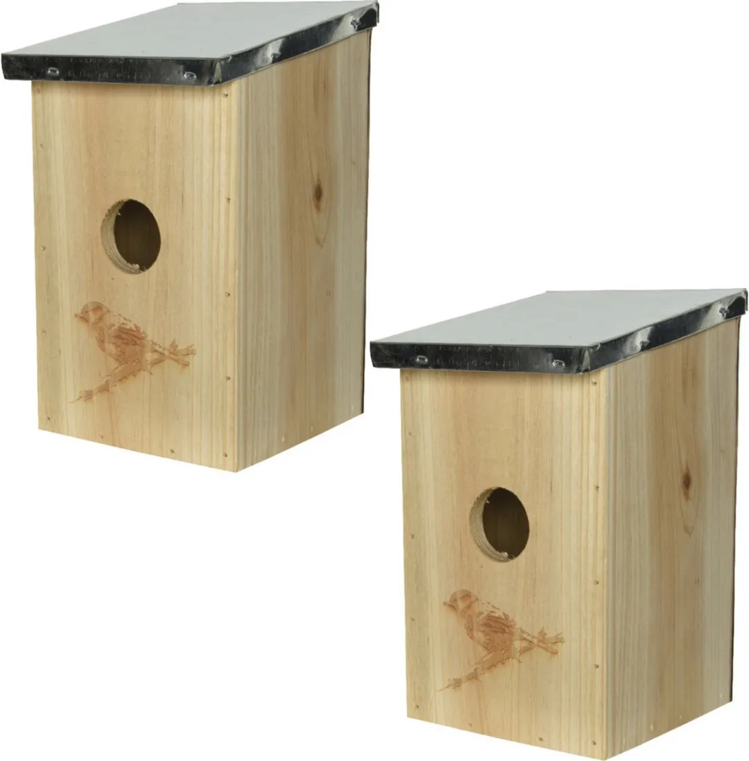 Decoris Vogelhuisje Hangend 12x14x21cm - Bruin