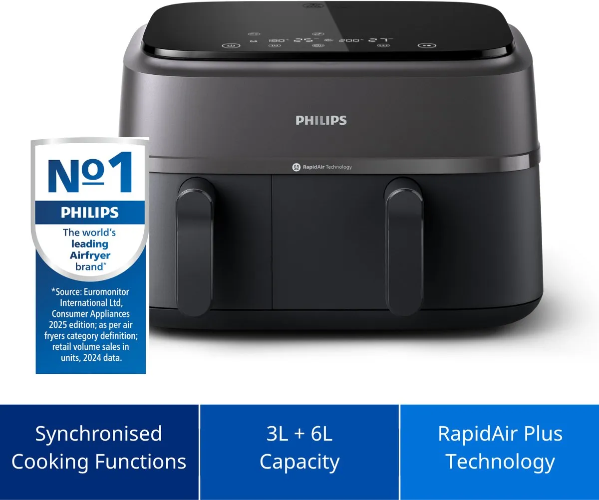 Philips 3000 Series NA350/00 Airfryer - 2750W - 800g - Zwart