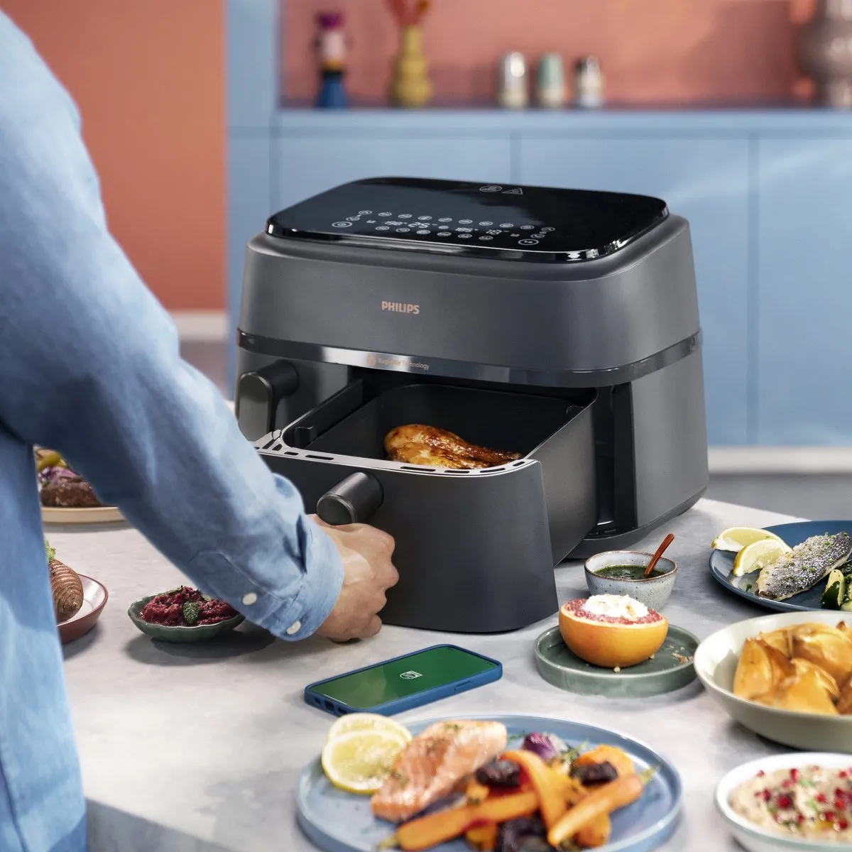 Philips 3000 Series NA350/00 Airfryer - 2750W - 800g - Zwart