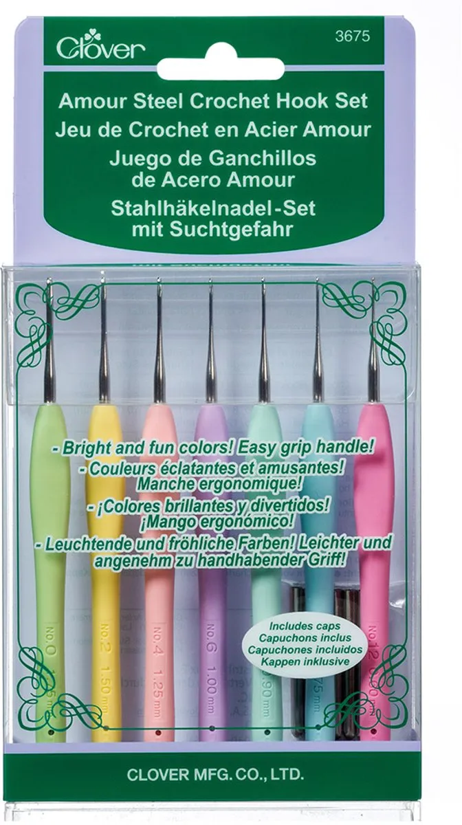 Clover Amour Haaknaaldenset 0.60-1.75mm - Multicolor