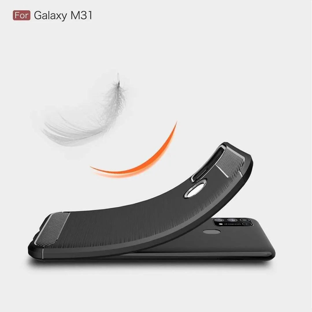 Just in Case Rugged TPU Samsung Galaxy M31 Hoesje - Zwart