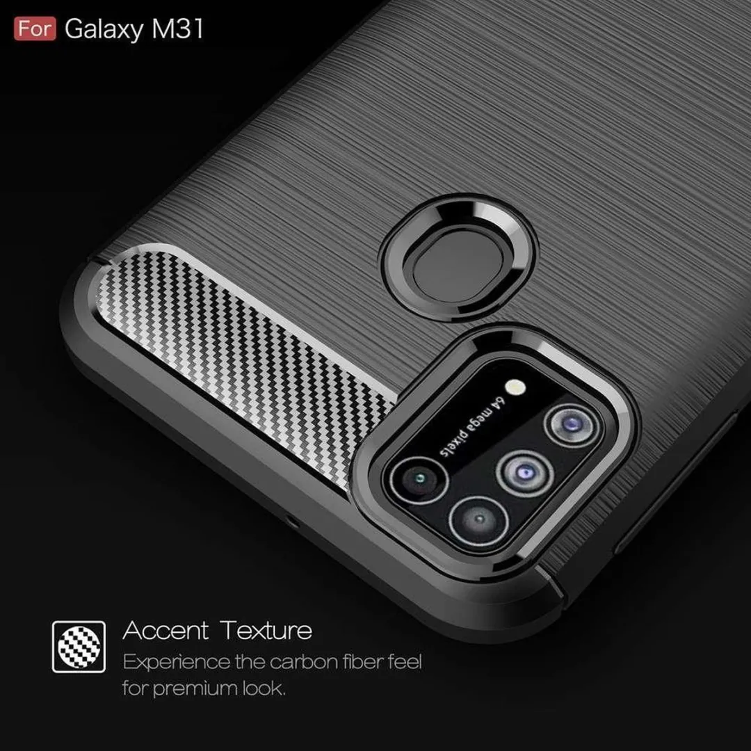 Just in Case Rugged TPU Samsung Galaxy M31 Hoesje - Zwart