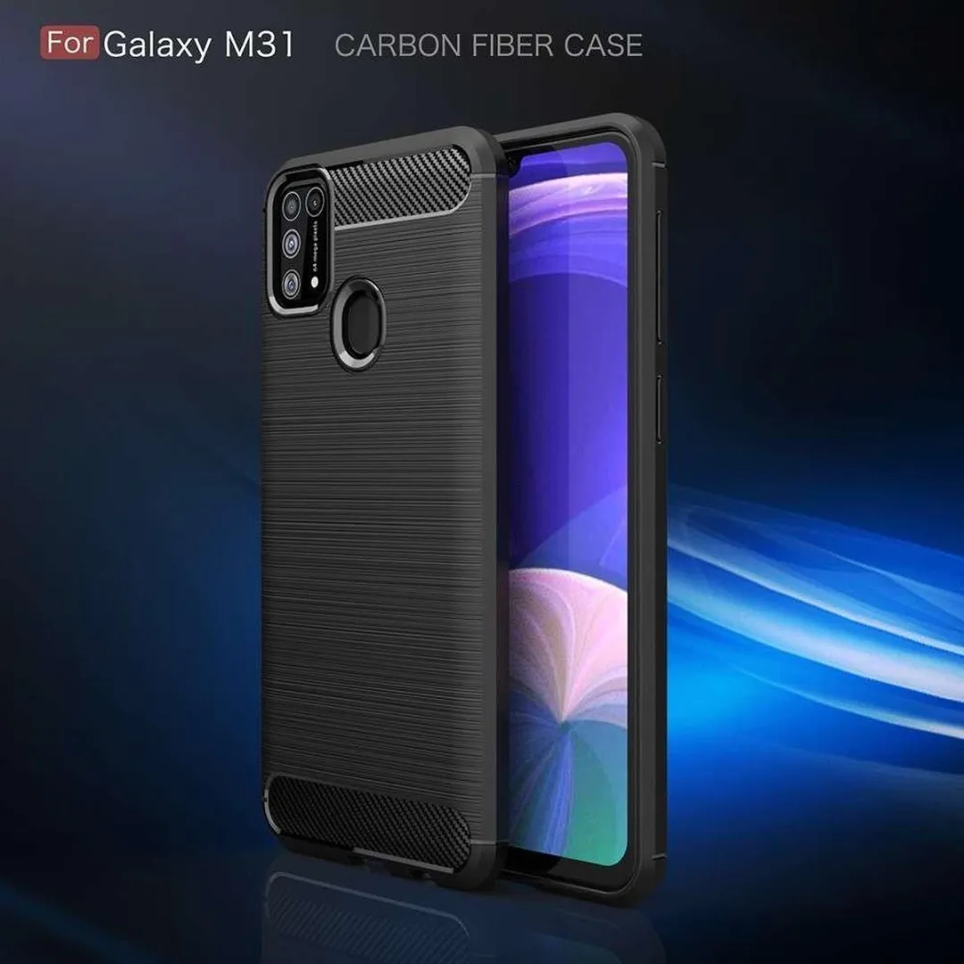 Just in Case Rugged TPU Samsung Galaxy M31 Hoesje - Zwart