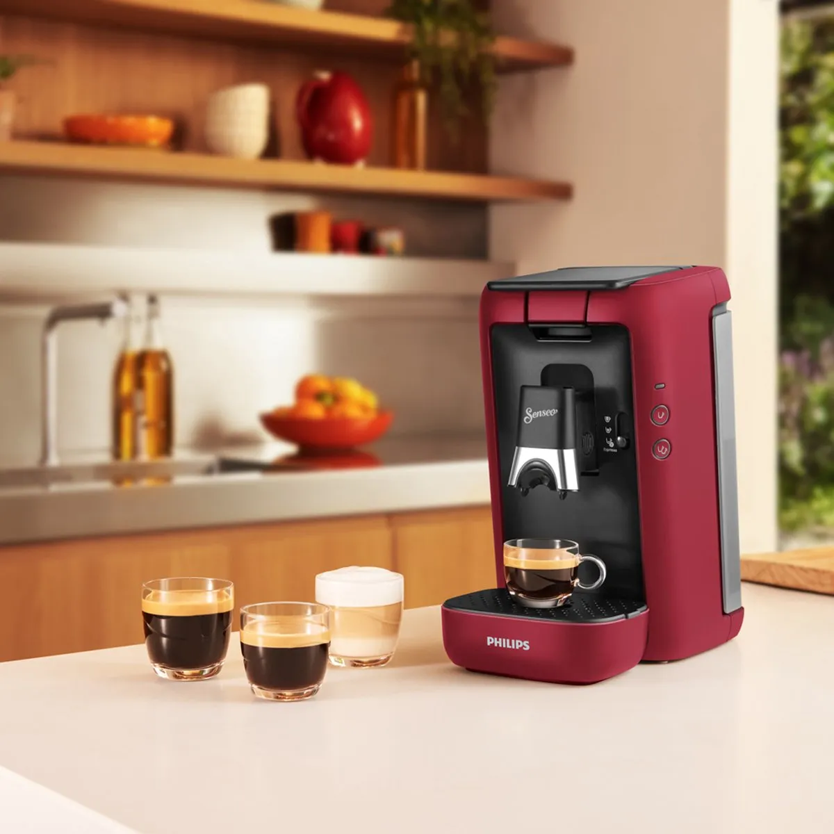 Philips Senseo Maestro CSA260/90 Koffiepadmachine - 2 Kopjes - Rood
