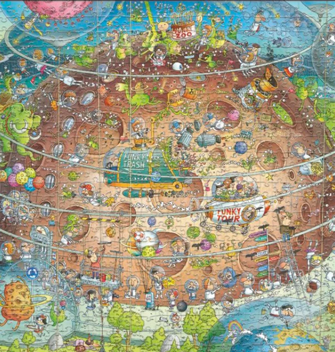 Puzzel Cosmic Habitat Funky Zoo 1000 stukjes Heye 30013