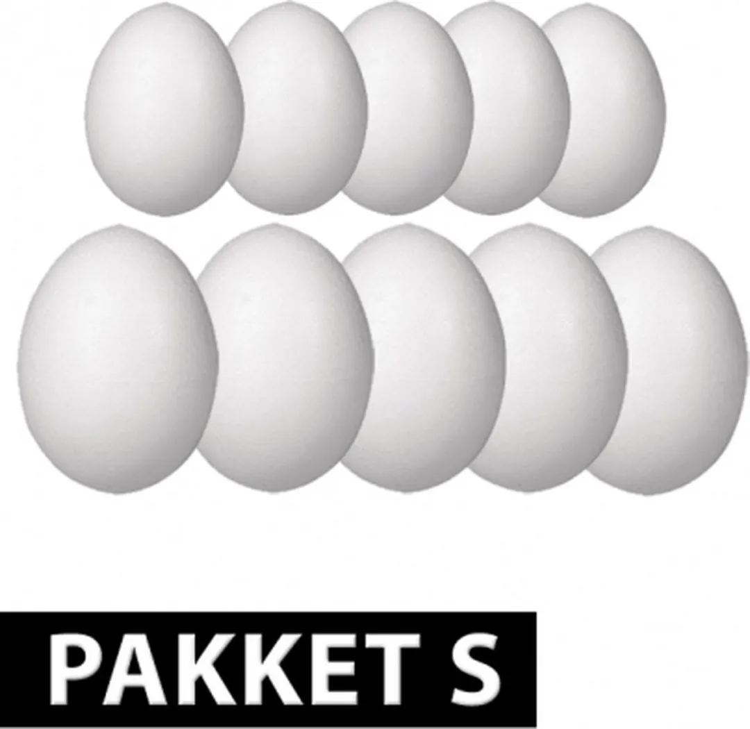 Rayher Piepschuim Eieren 10 Stuks - Wit
