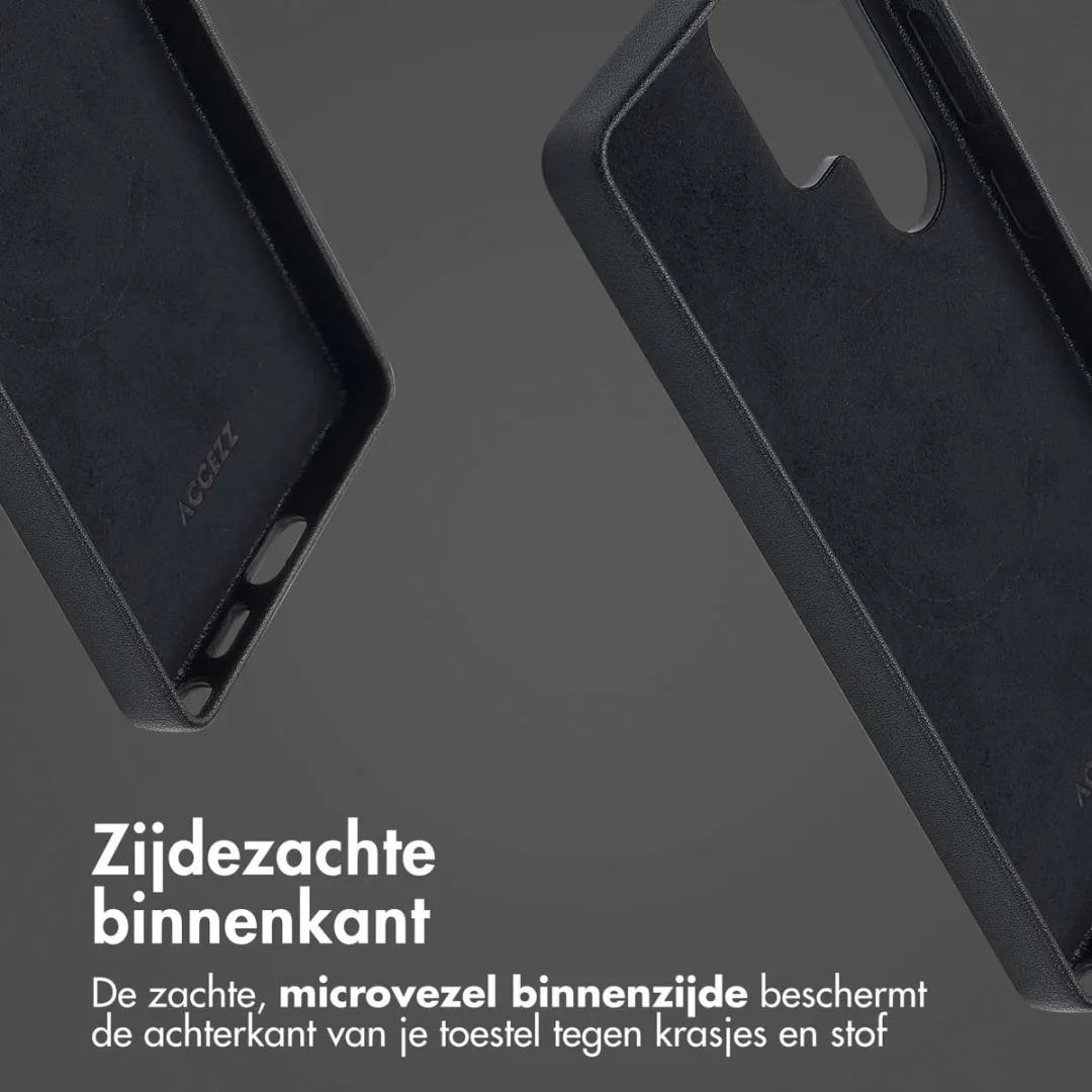 Accezz Hoesje Samsung Galaxy S25 Ultra Magnetische Ring Leather Black