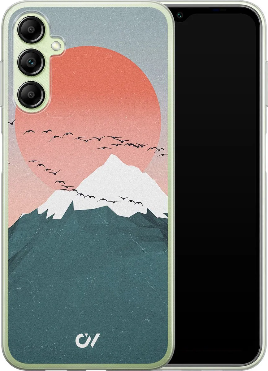Casevibes Samsung Galaxy A14 5G Hoesje - Blauw Mountain Birds