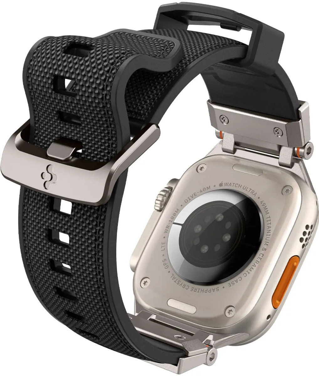 Spigen DuraPro Armor Bandje Apple Watch - 42/44/45/46/49mm - Zwart