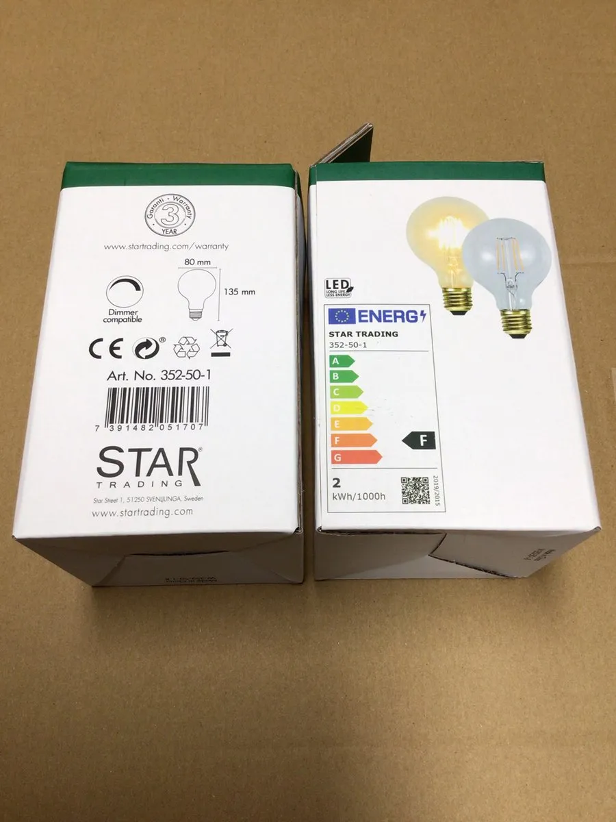 Star Trading Globelamp G80 E27 1.6W - Super Warm Wit <2200K