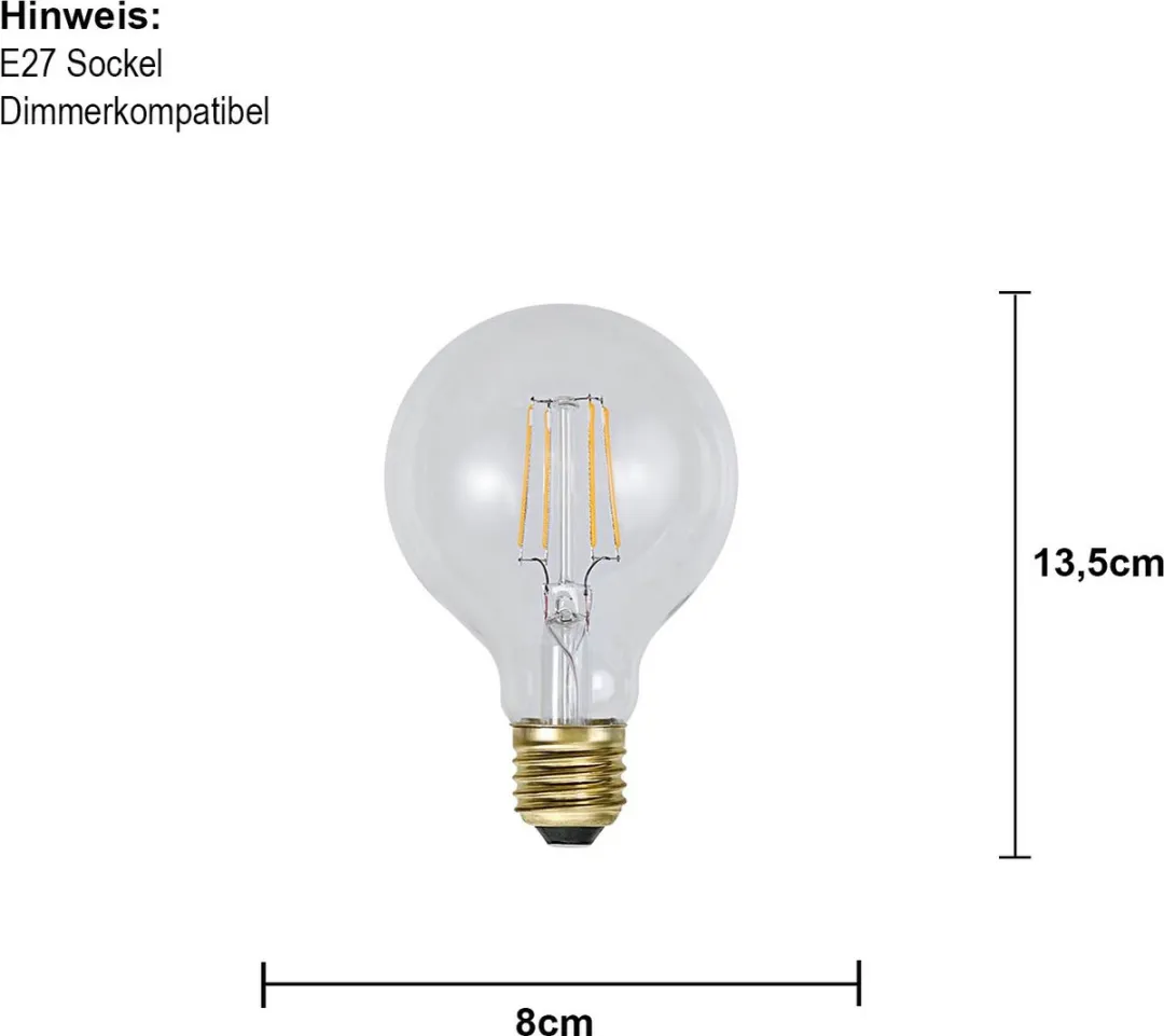 Star Trading Globelamp G80 E27 1.6W - Super Warm Wit <2200K