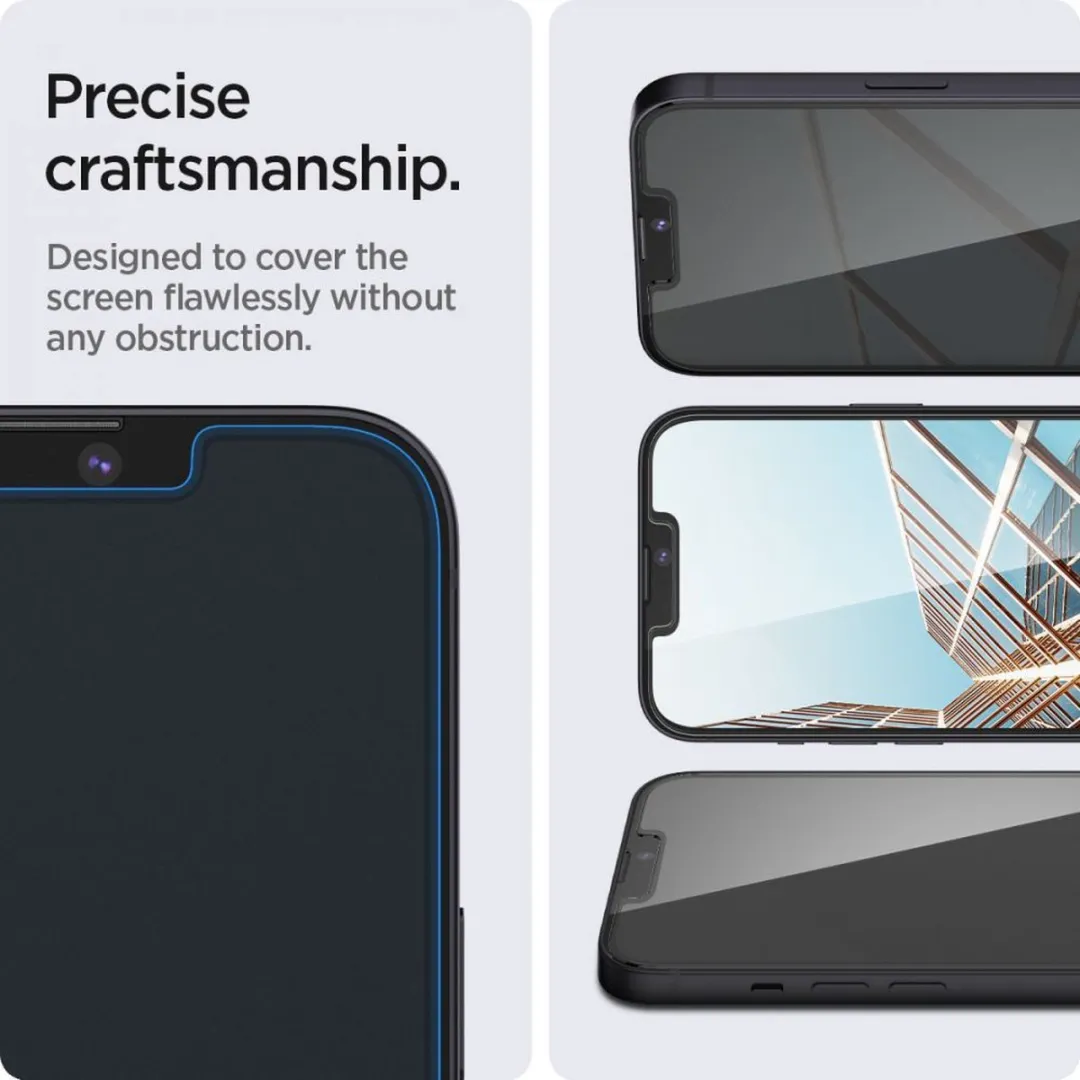 Spigen Apple iPhone 13 Pro Max Privacy Glass - Zwart - afbeelding 3 van 6