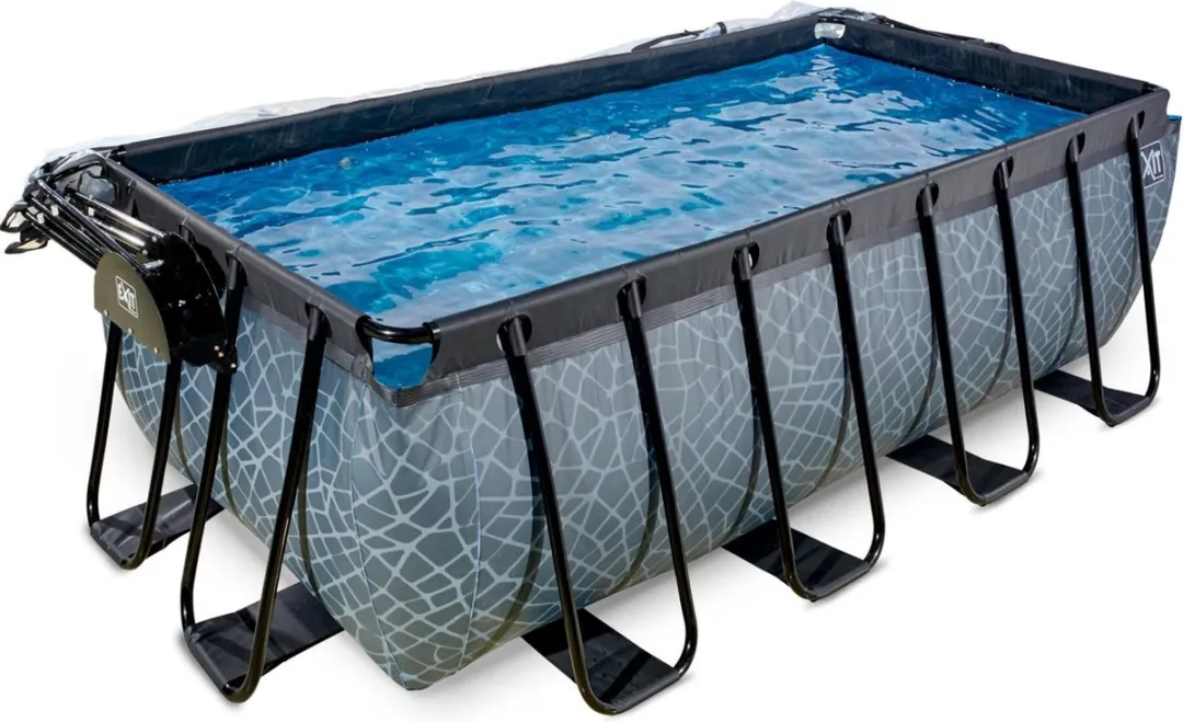 EXIT Stone Zwembad 400x200x122cm - 8870L Grijs