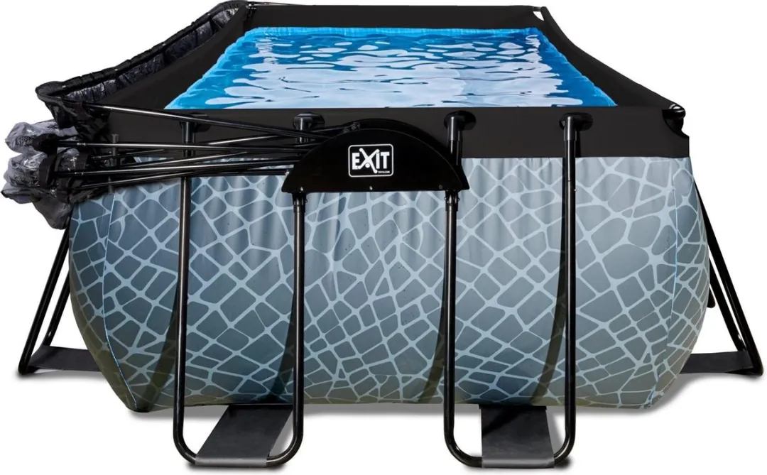 EXIT Stone Zwembad 400x200x122cm - 8870L Grijs