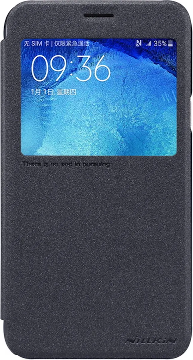 Nillkin New Sparkle PU Leather View Book Case Zwart