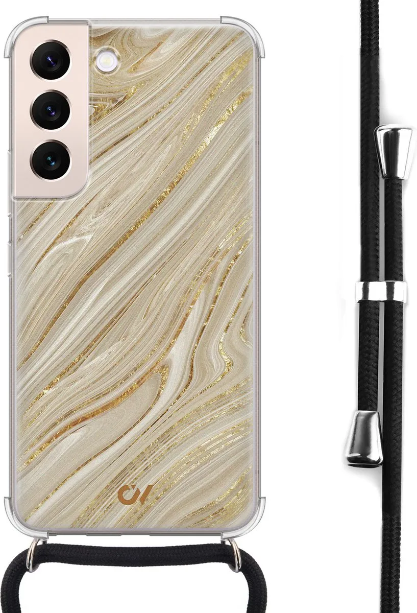 Casevibes S22 Telefoonhoesje Golden Marble