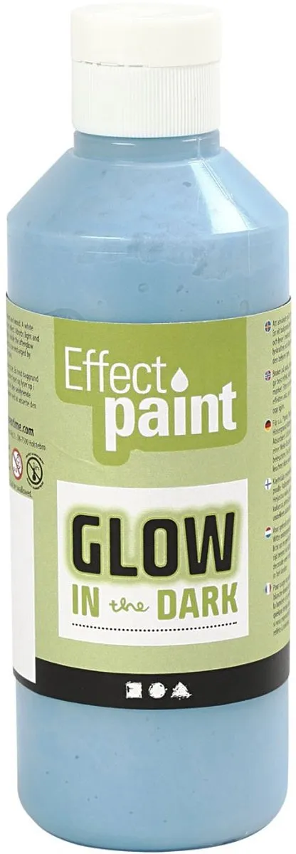 Creativ Company Glow-in-the-Dark Verf Lichtblauw 250ml