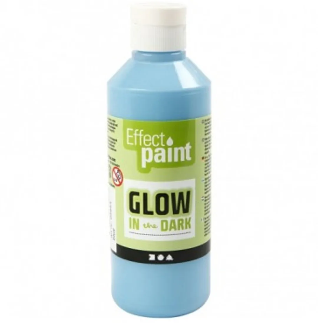 Creativ Company Glow-in-the-Dark Verf Lichtblauw 250ml