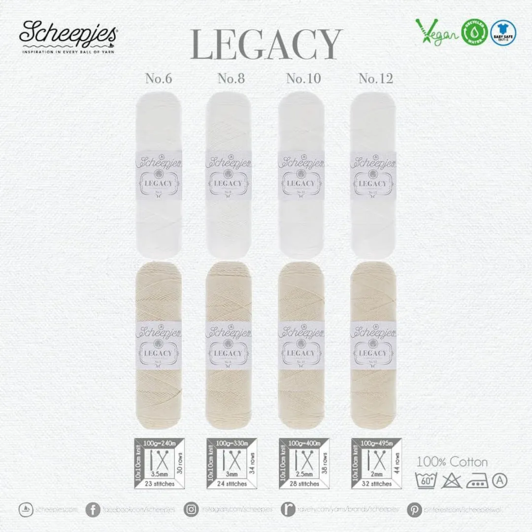 Scheepjes Legacy Katoen nr. 10 - Wit