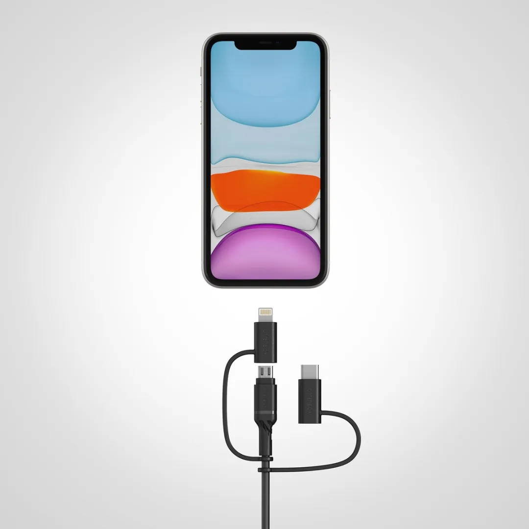 OtterBox 3-in-1 Kabel 1M - USB/USB-C/Lightning Wit