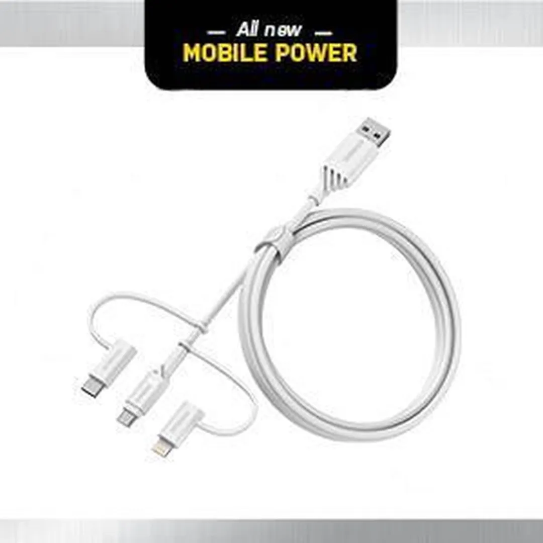 OtterBox 3-in-1 Kabel 1M - USB/USB-C/Lightning Wit
