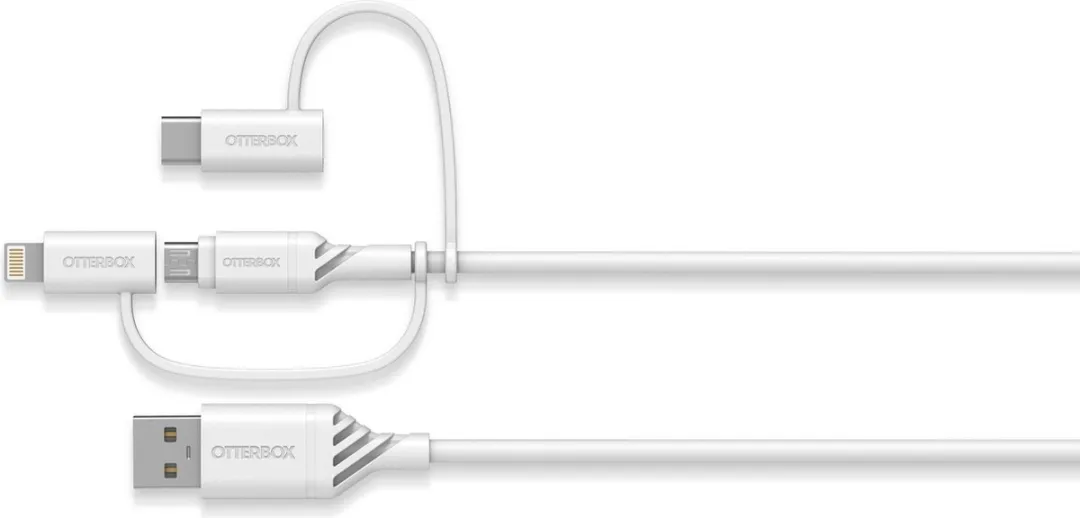 OtterBox 3-in-1 Kabel 1M - USB/USB-C/Lightning Wit