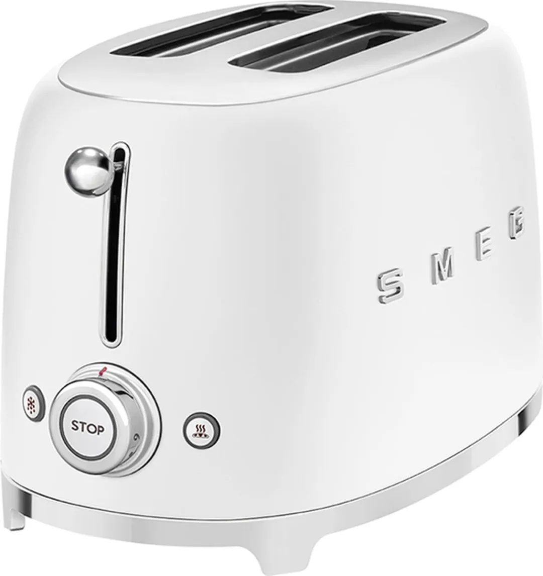 Smeg TSF01WHMEU Broodrooster 2x2 - 950W - Mat Wit