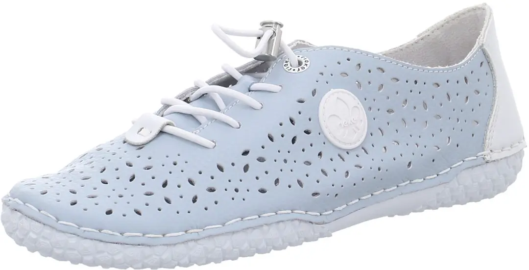 Rieker 43656-12 dames instappers blauw maat 36