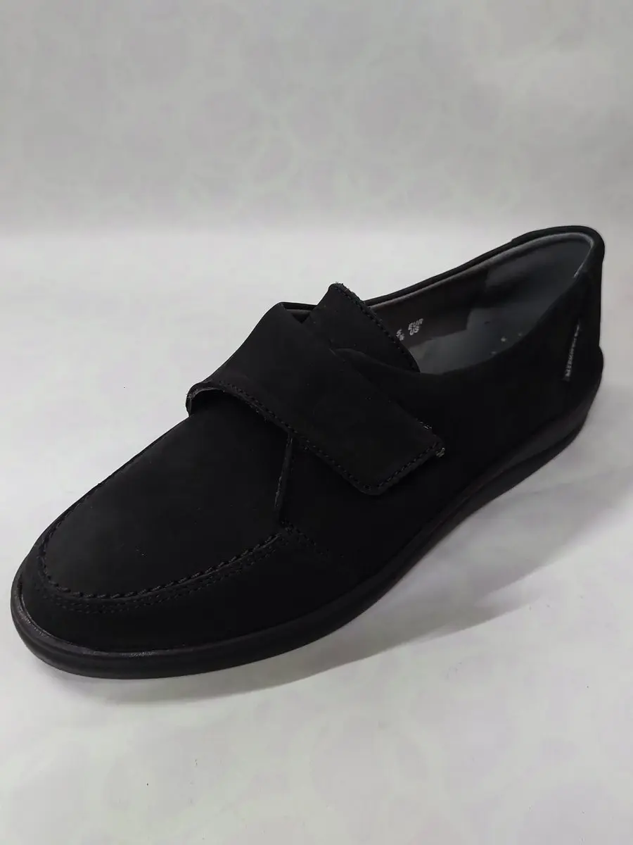 MEPHISTO SEA / instappers met klittenband / zwart / maat 38