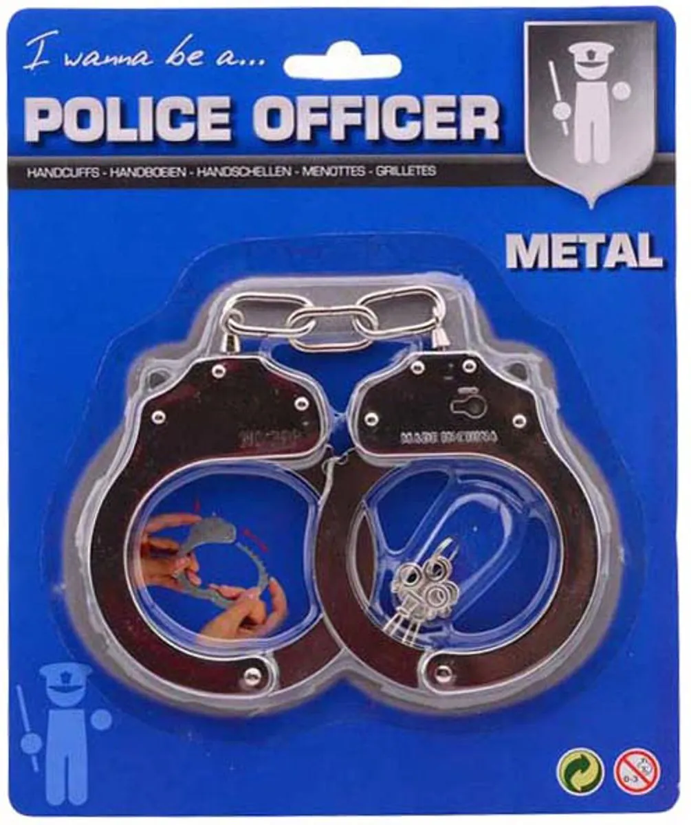 Johntoy Politie Handboeien Metaal - Grijs